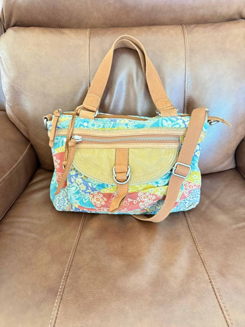 Fossil Boho Floral Bag in Multi-Color